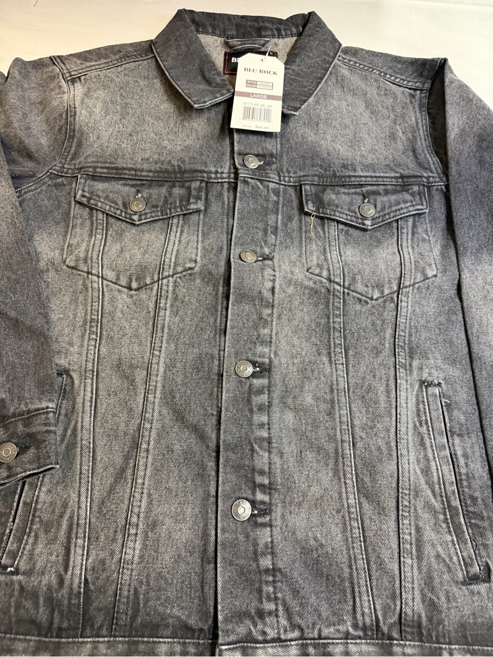 Men's Washed Black Denim Jacket